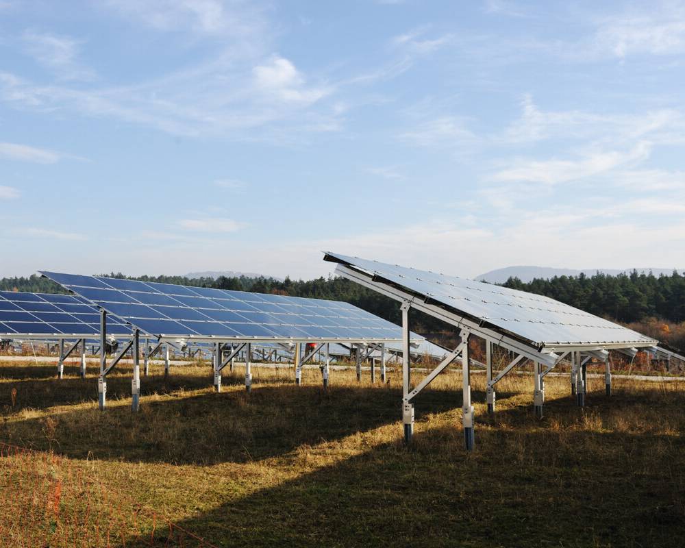 Energia solar gerada na fazenda