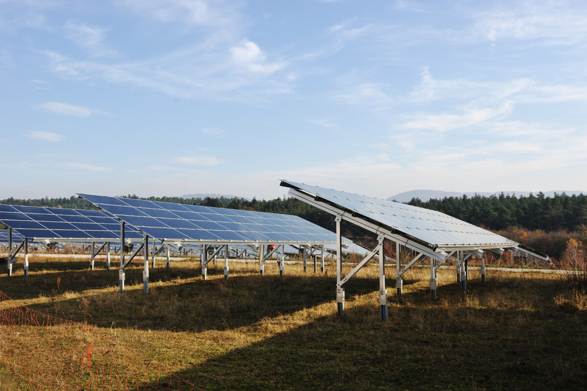 Energia solar gerada na fazenda